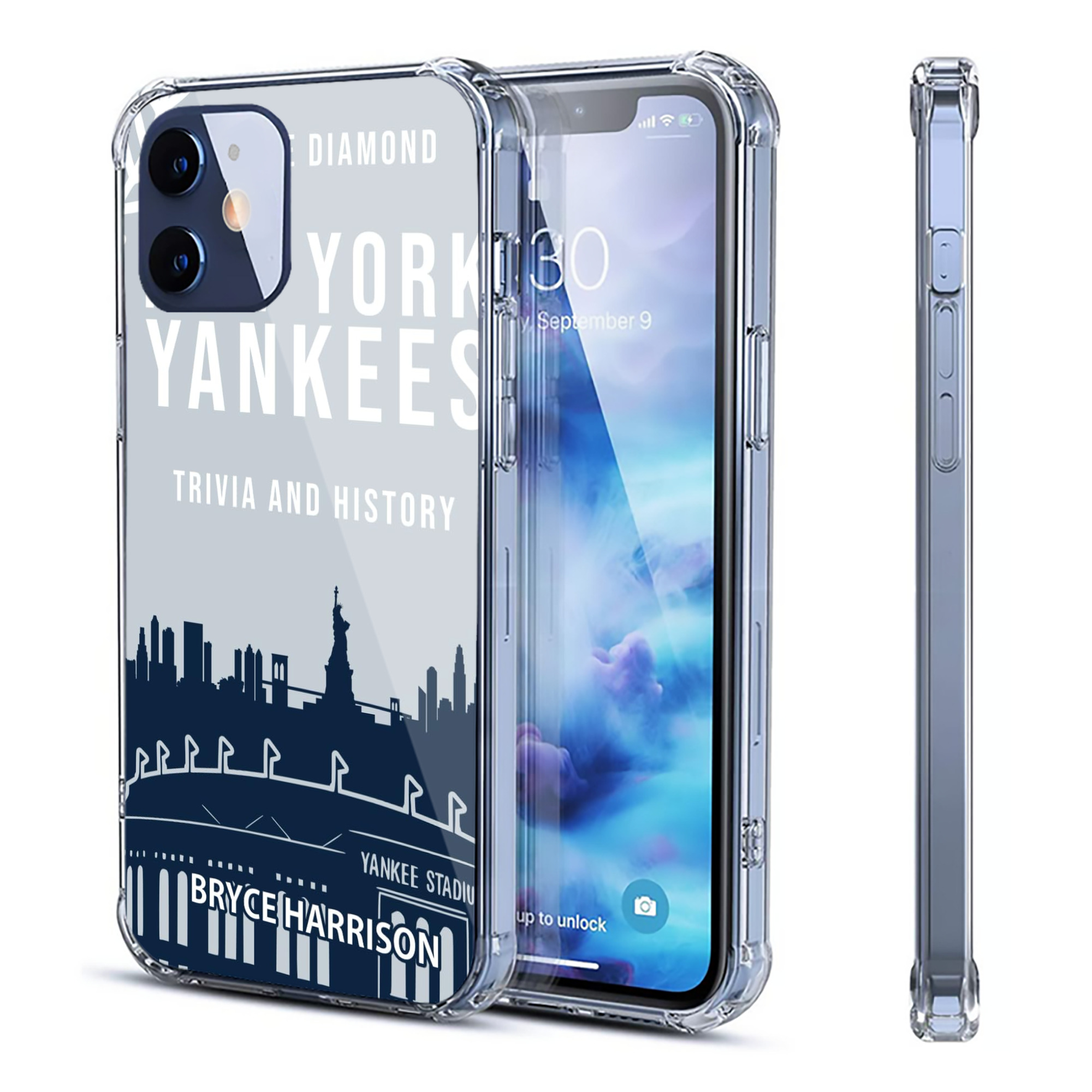 New York Yankees 141 Clear IPhone 12 Case – Soft TPU With UV Print – Enhanced Drop Protection, Precise Fit, Anti-Fingerprint, Customizable Design, Scratch-Resistant, Yellow-Resistant
